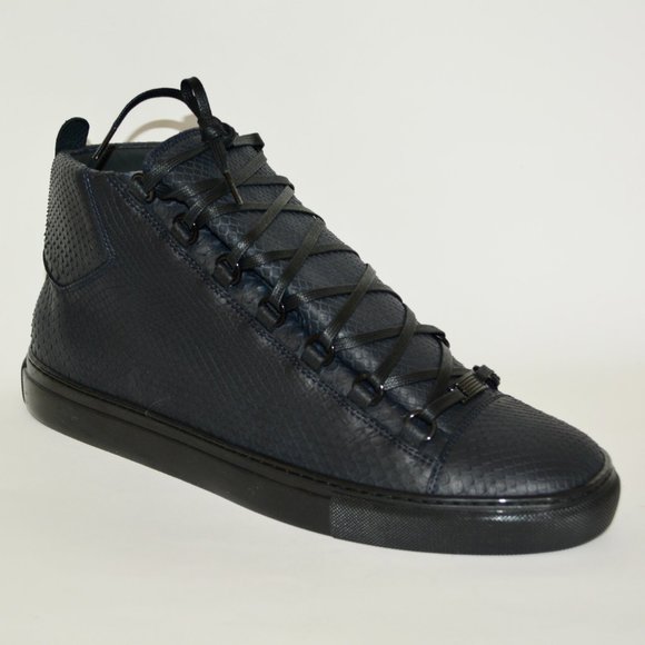 NEW BALENCIAGA HITOP PYTHON LEATHER SNEAKERS US 6 EU 39 MENS - Picture 1 of 9